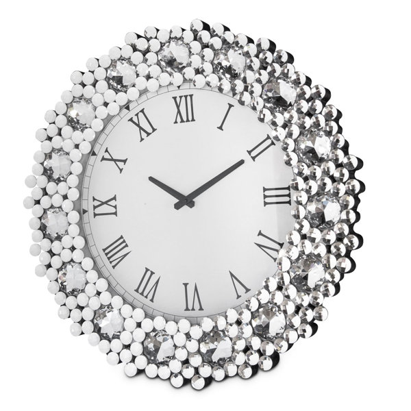 Michael Amini Montreal Glass Wall Clock Wayfair